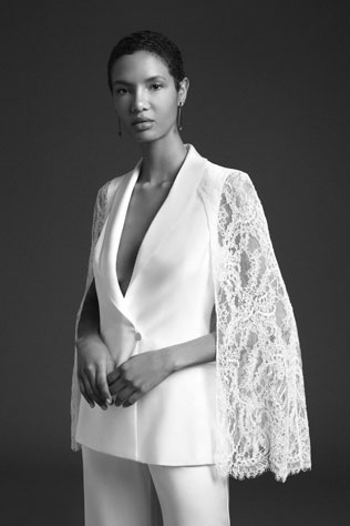 тренды свадебных платьев 2020, свадебный блейзер 