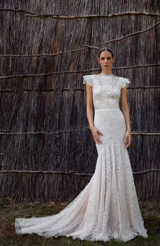 тренды свадебных платьев 2020, кружевное свадебное платье 