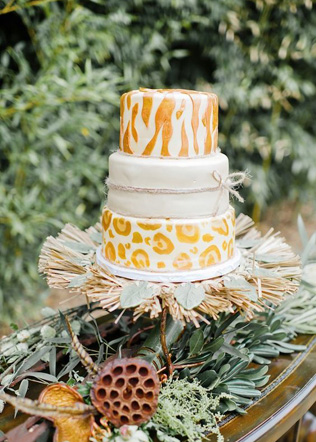 леопардовый принт на свадьбе, свадебный торт 