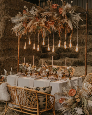 свадьба в стиле modern boho, декор в стиле moho 