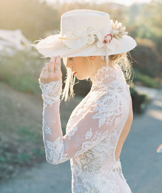 невеста в шляпе, свадебная шляпа-федора 