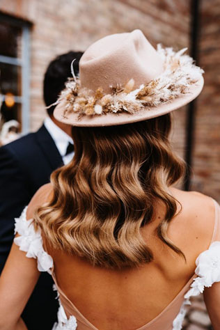 невеста в шляпе, свадебная шляпа-федора 