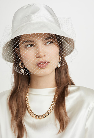 невеста в панаме, белая свадебная панама 