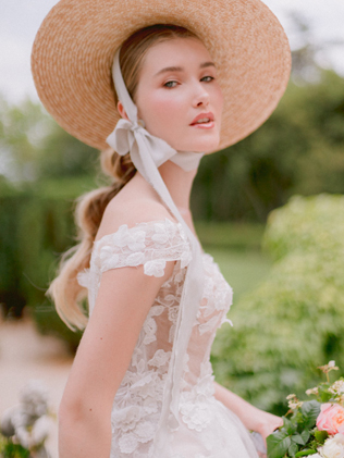 невеста в шляпе, свадебная соломенная шляпа 