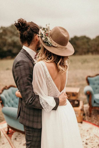 невеста в шляпе, свадебная шляпа-федора 