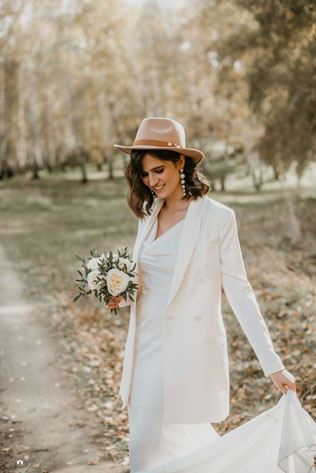 невеста в шляпе, свадебная шляпа-федора 