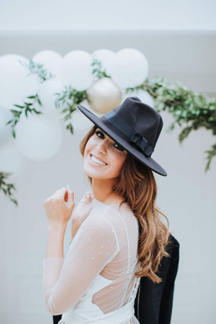 невеста в шляпе, свадебная шляпа-федора 