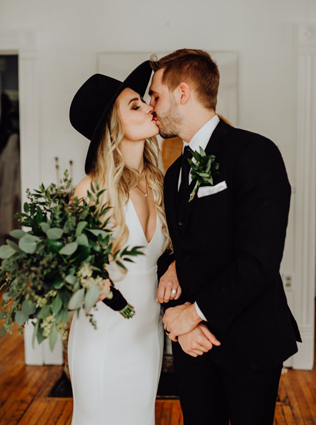 невеста в шляпе, свадебная шляпа-федора 