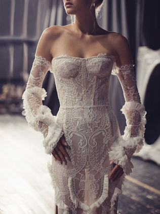 Современный лук для современной невесты: как сочетать перчатки со свадебным платьем в 2022 году 