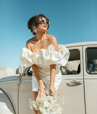 Главный свадебный аксессуар на весну-лето 2022: солнечные очки 