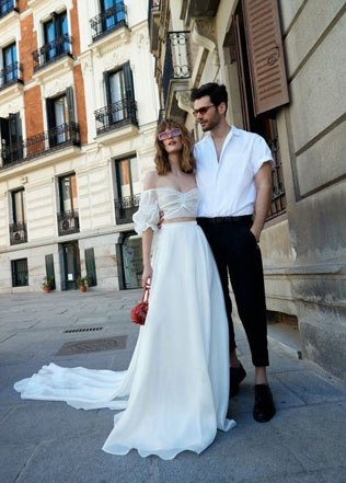 Главный свадебный аксессуар на весну-лето 2022: солнечные очки 