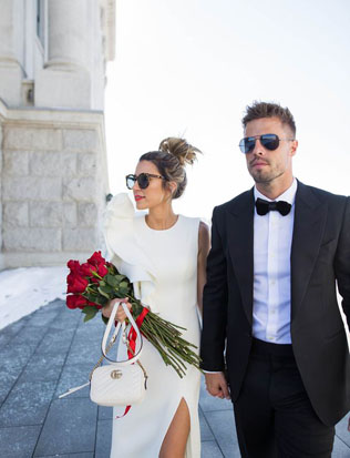 Главный свадебный аксессуар на весну-лето 2022: солнечные очки 