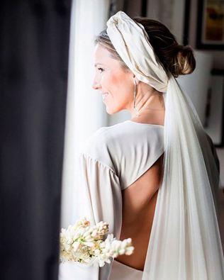 образ невесты 2022, свадебный тюрбан 