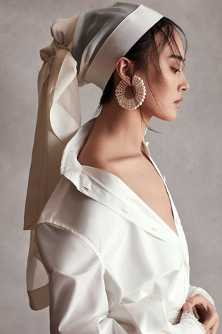 образ невесты 2022, свадебный тюрбан 