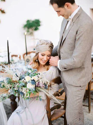 образ невесты 2022, свадебный тюрбан 