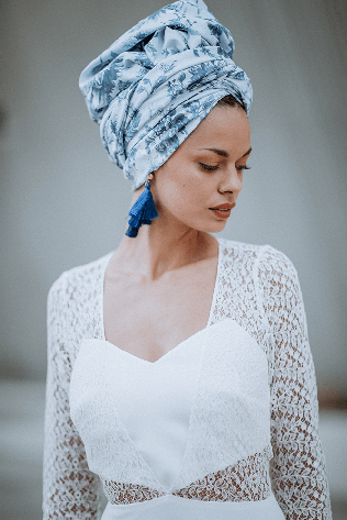 образ невесты 2022, свадебный тюрбан 