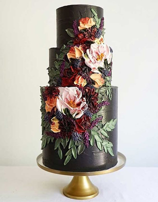 Торты с росписью по крему 