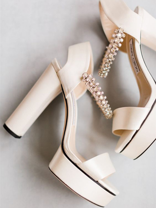 Свадебные туфли на платформе для модных невест 