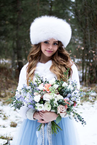 Образ невесты: как не замерзнуть на свадьбе зимой 
