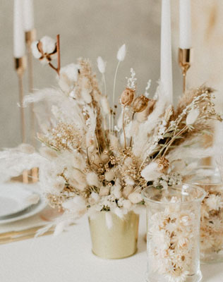 зимняя свадьба, сухоцветы на зимней свадьбе