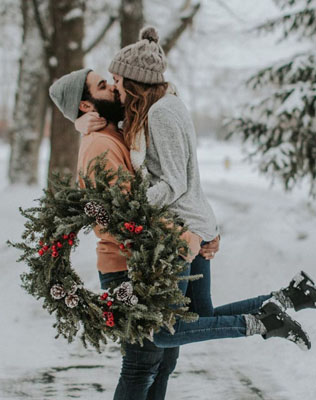 зимняя свадьба, романтическая фотосессия зимой