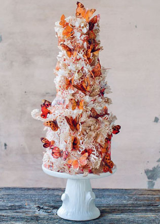 Торты с бабочками: новый свадебный тренд 