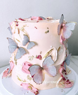 Торты с бабочками: новый свадебный тренд 
