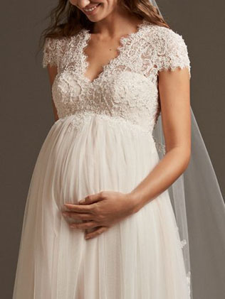 Как выбрать свадебное платье для беременной: основные советы 