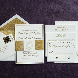 Приглашения с блестками