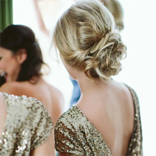 Платья подружек невесты с блестками