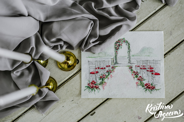 25 эскизов свадебных проектов и их реализация 