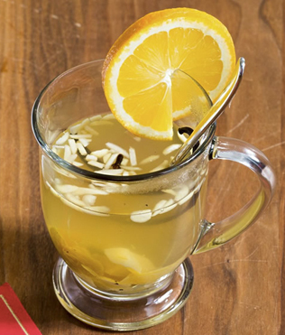 Цитрусовый глинтвейн из белого вина