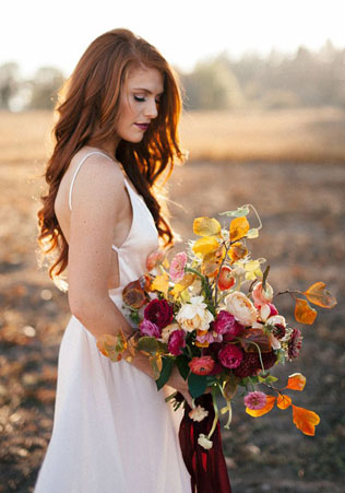 Осенняя невеста: 30 идей для макияжа и прически 