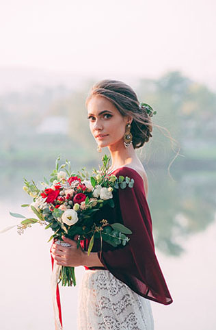 Осенняя невеста: 30 идей для макияжа и прически 