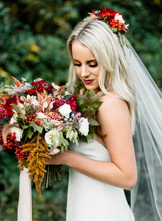 Осенняя невеста: 30 идей для макияжа и прически 