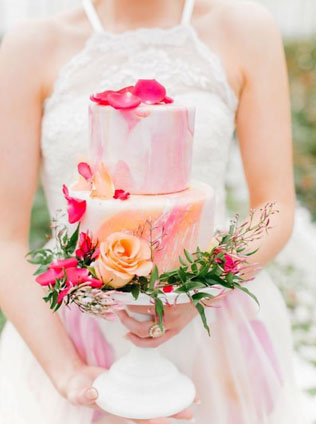 30 «мраморных» свадебных тортов  