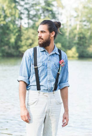 Самураи на свадьбе: 30 мужских причесок-пучков 