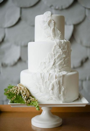 35 свадебных тортов, украшенных перьями 
