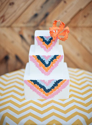 Сладкая геометрия: 36 квадратных свадебных тортов 