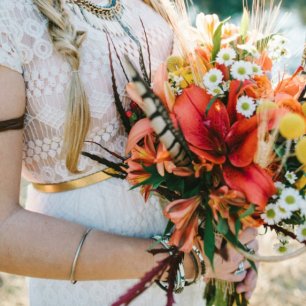 Вдохновение: 36 свадебных букетов в стиле бохо