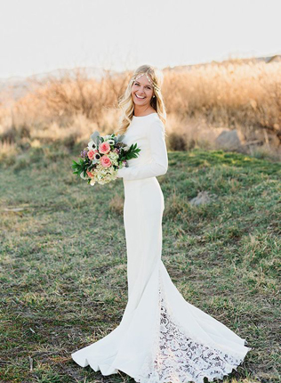 40 элегантных свадебных платьев со шлейфом 