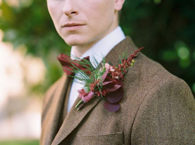 40 потрясающих бутоньерок для ранней осени 