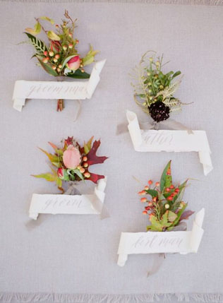 40 потрясающих бутоньерок для ранней осени 