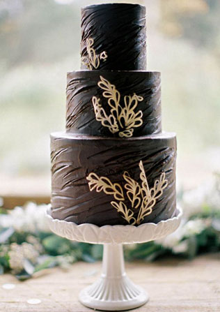 Для сладкоежек: 40 шоколадных свадебных тортов 