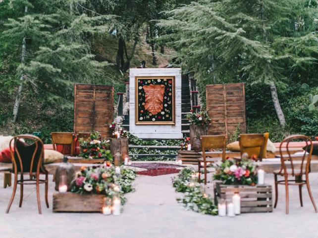 Осенний декор на свадьбу 