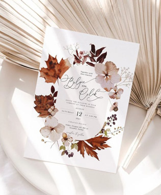 Осенний декор на свадьбу 