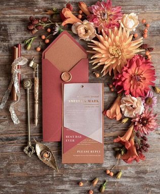 Осенний декор на свадьбу 