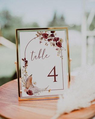 Осенний декор на свадьбу 