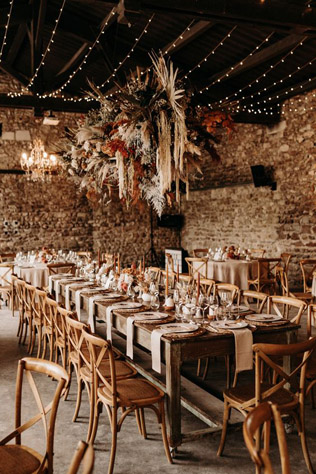 Осенний декор на свадьбу 