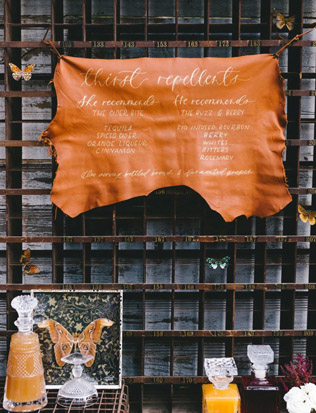 Осенний декор на свадьбу 